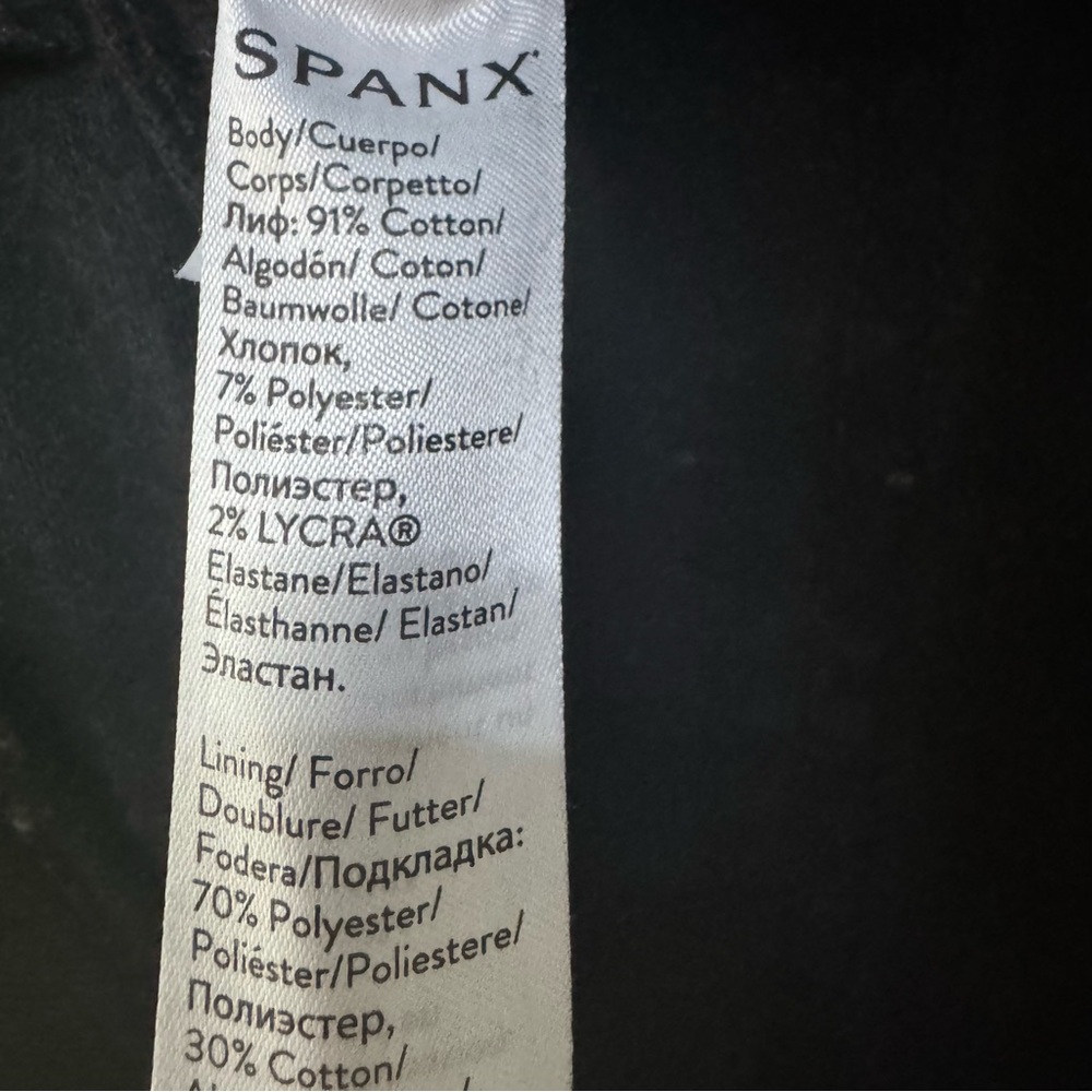 SPANX EveryWear Ankle Skinny Jeans in Clean Black 20278R. Pull On. Women’s Large - Picture 8 of 13